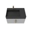Castello Usa Amazon 30-inch Gray Left Vanity Set with Black Top and Gold Handles CB-MC-30G-GLD-2056L-BL - alternate 4